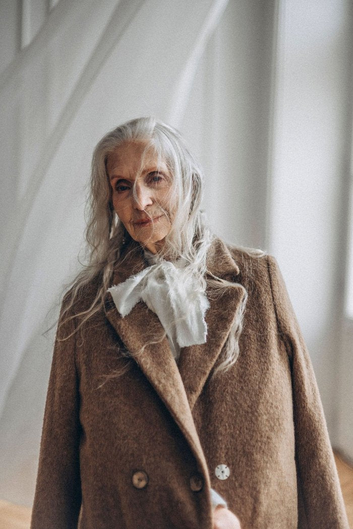 Camel long wool coat - MajulaHandmade