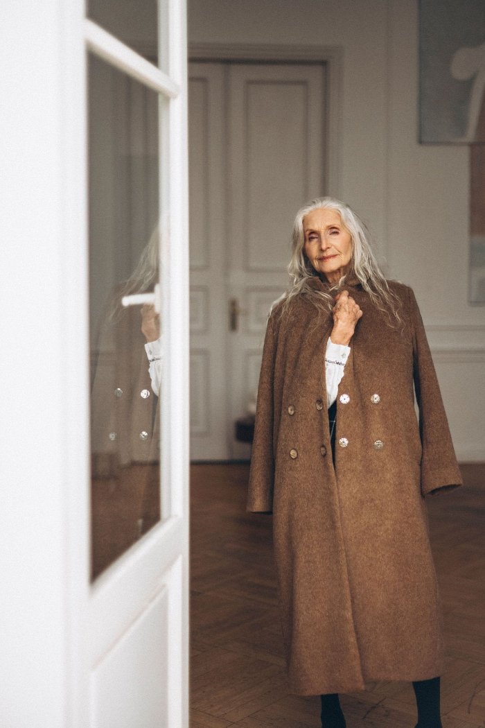 Camel long wool coat - MajulaHandmade