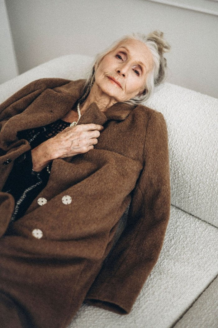 Camel long wool coat - MajulaHandmade