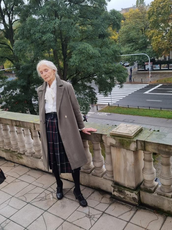 Classic medium - lenght wool coat GABI - MajulaHandmade