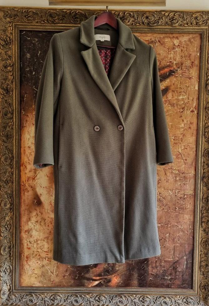 Classic medium - lenght wool coat GABI - MajulaHandmade