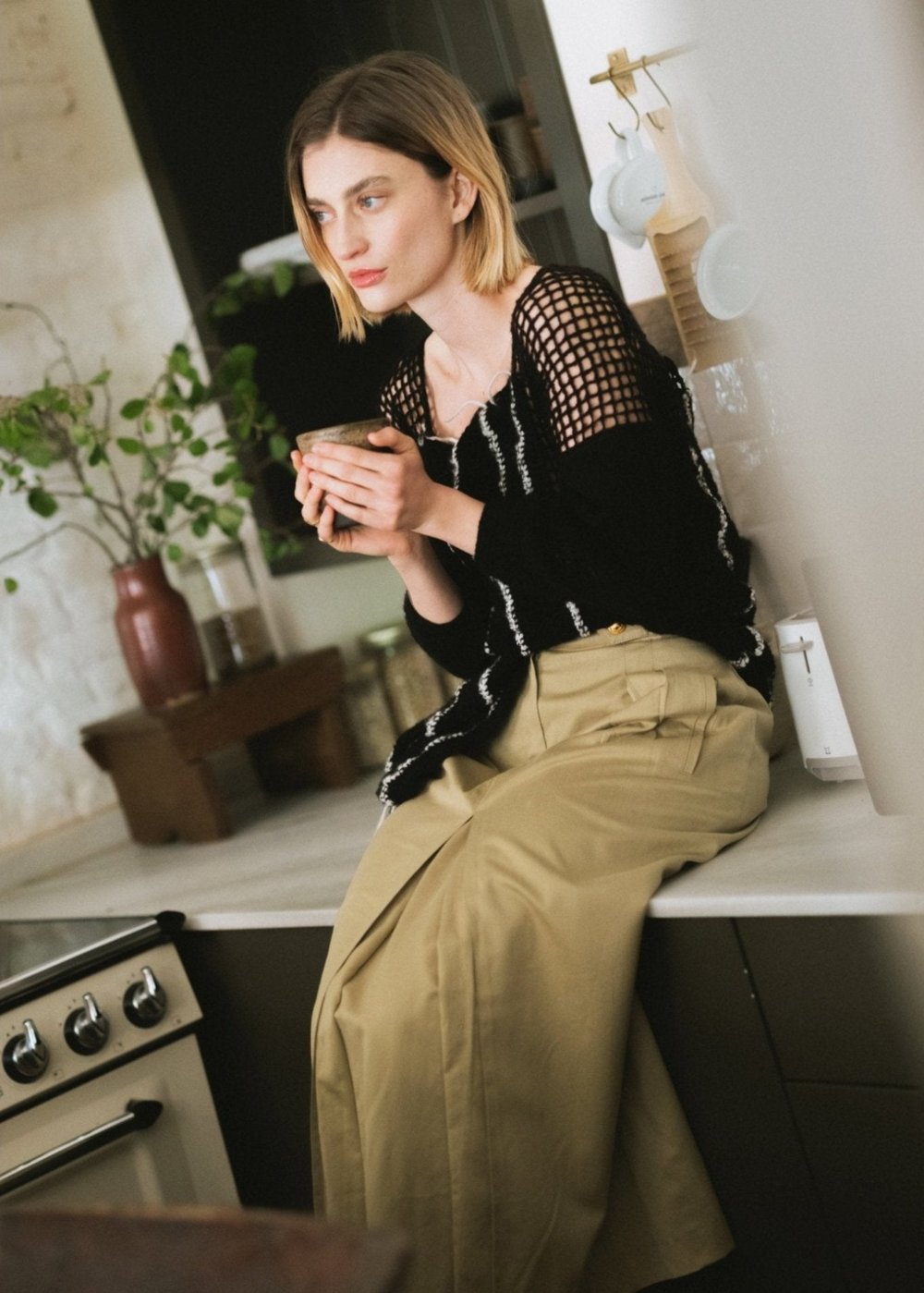 Crocheted unique design blouse - SPIDOLA - MajulaHandmade