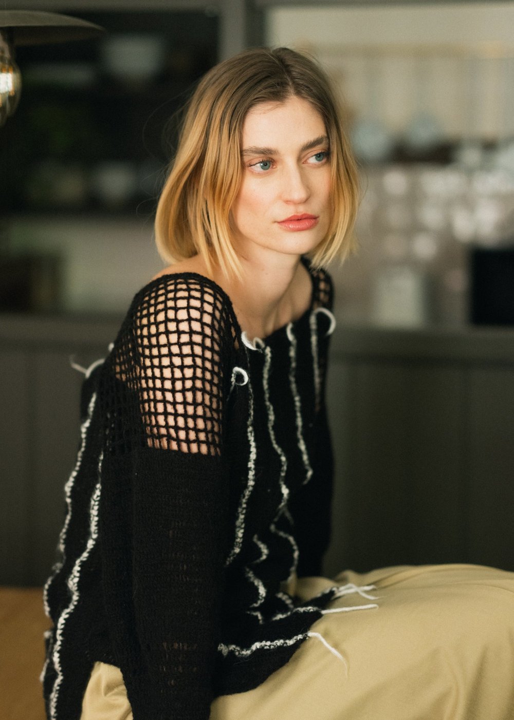 Crocheted unique design blouse - SPIDOLA - MajulaHandmade