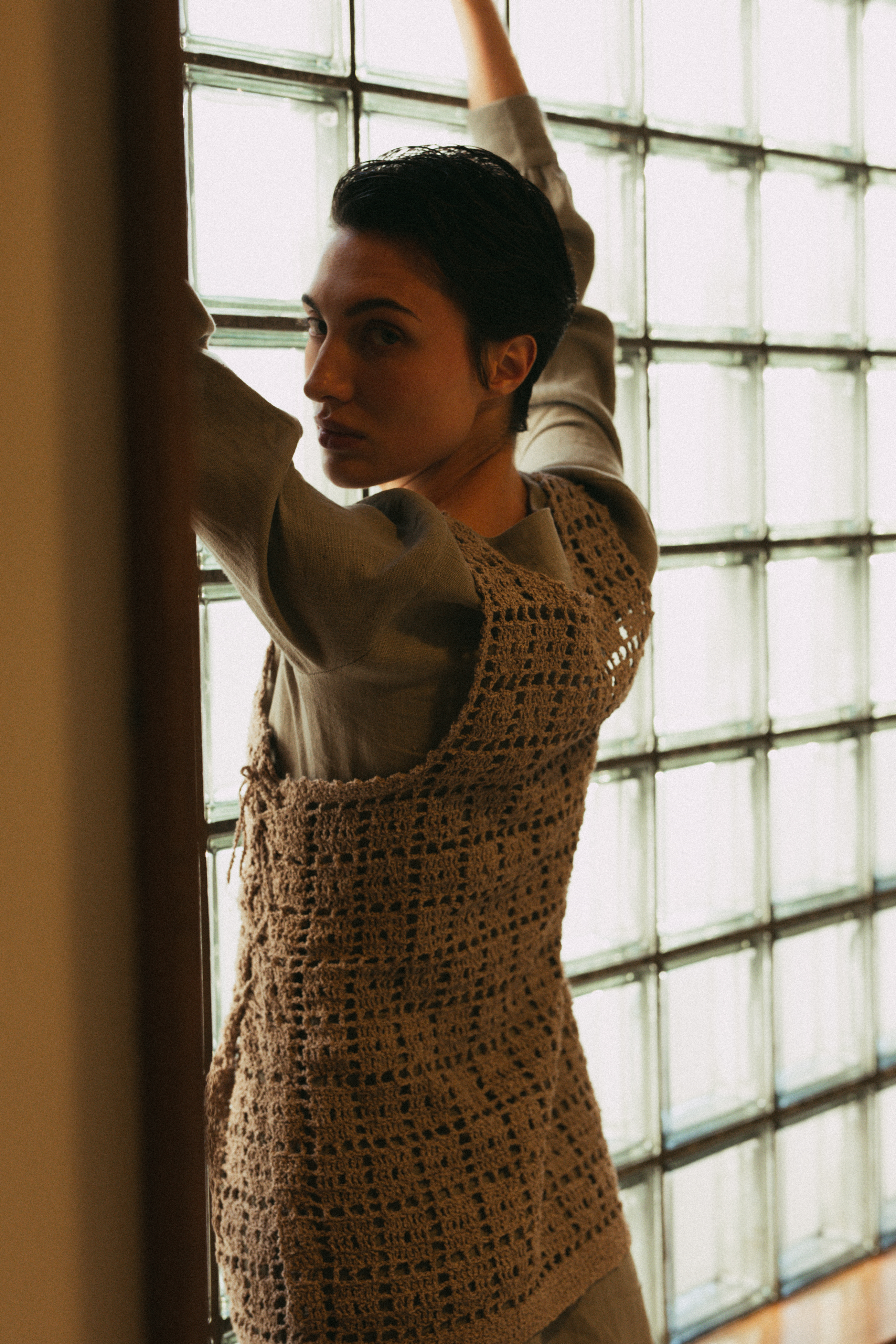 Bouclé Linen Vest