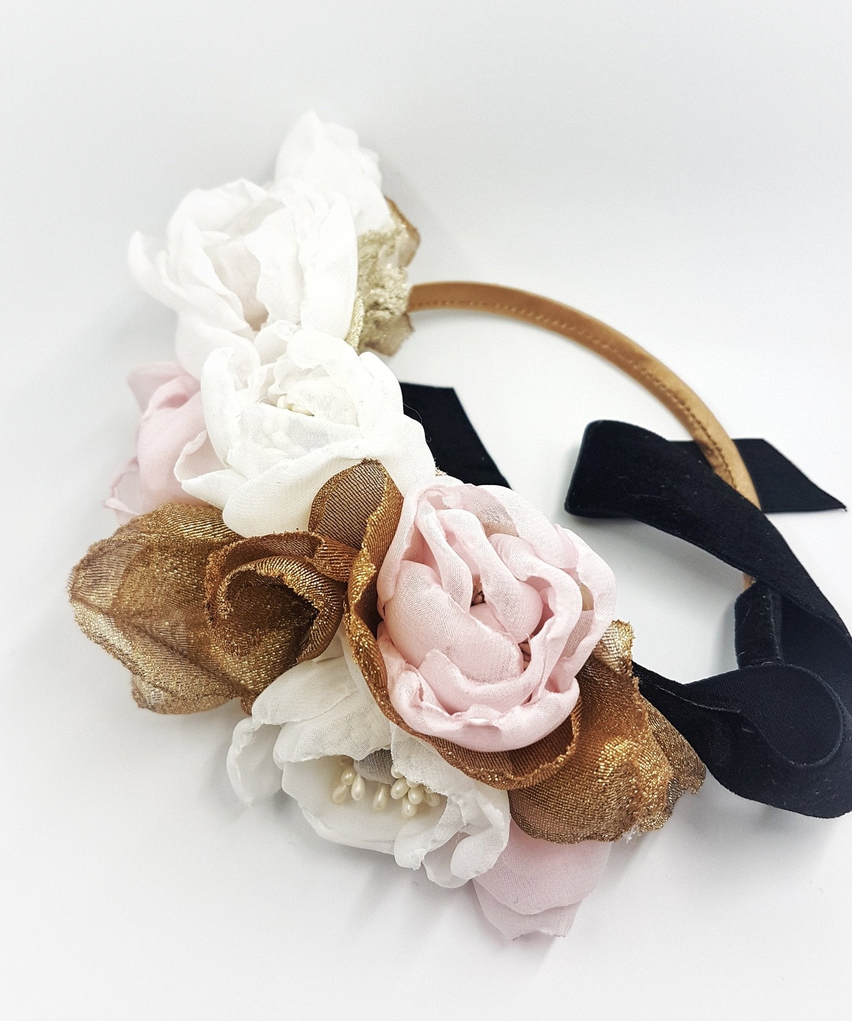 Flower bouquet headpiece - MajulaHandmade