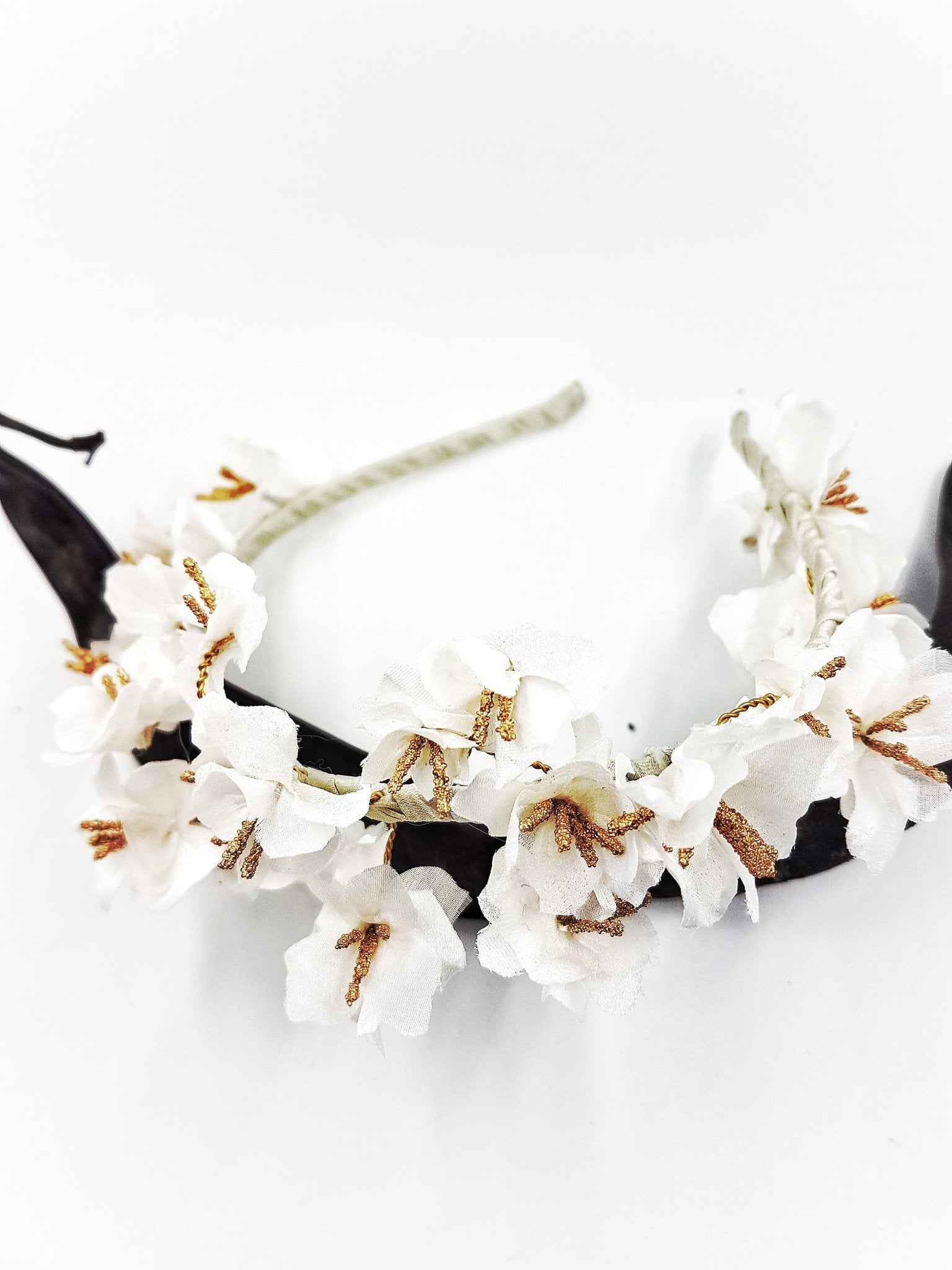 Heavy scent Gardenia headband - MajulaHandmade