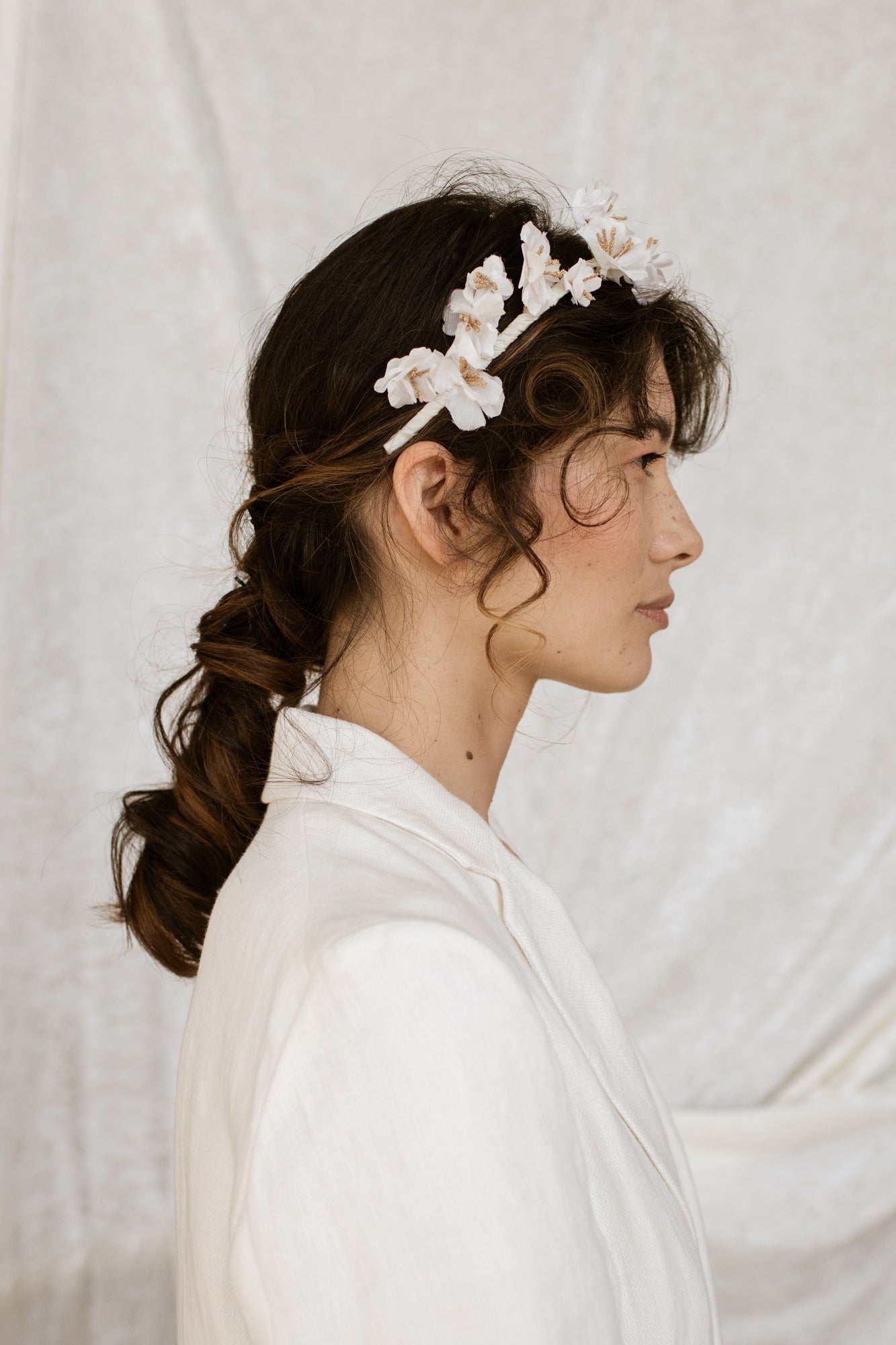 Heavy scent Gardenia headband - MajulaHandmade