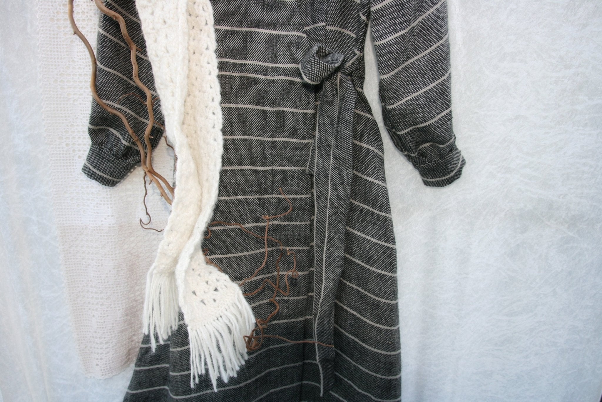 Heavyweight long linen dress - KOTRYNA - MajulaHandmade