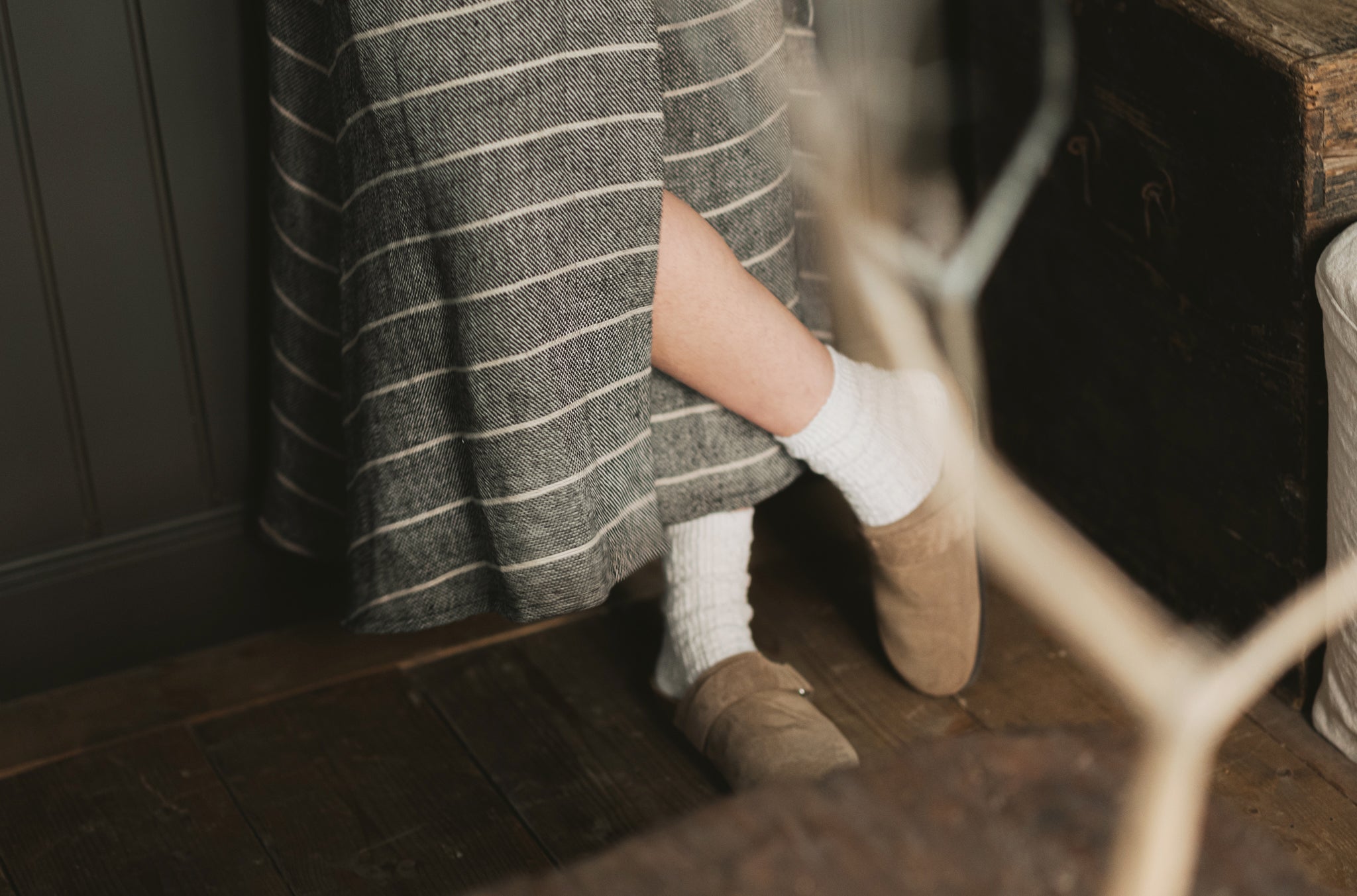 Heavyweight long linen dress - KOTRYNA - MajulaHandmade