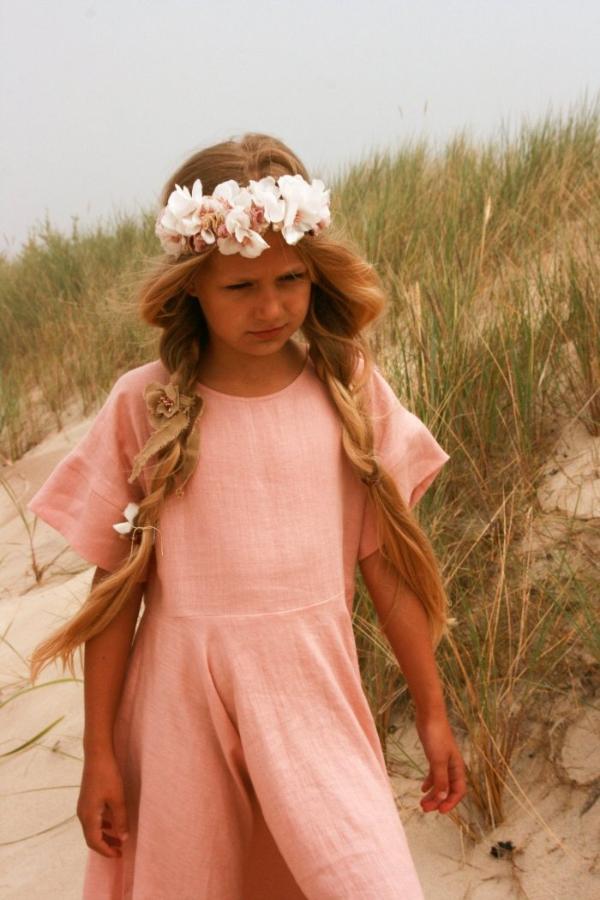 Pink daisy crown - MajulaHandmade