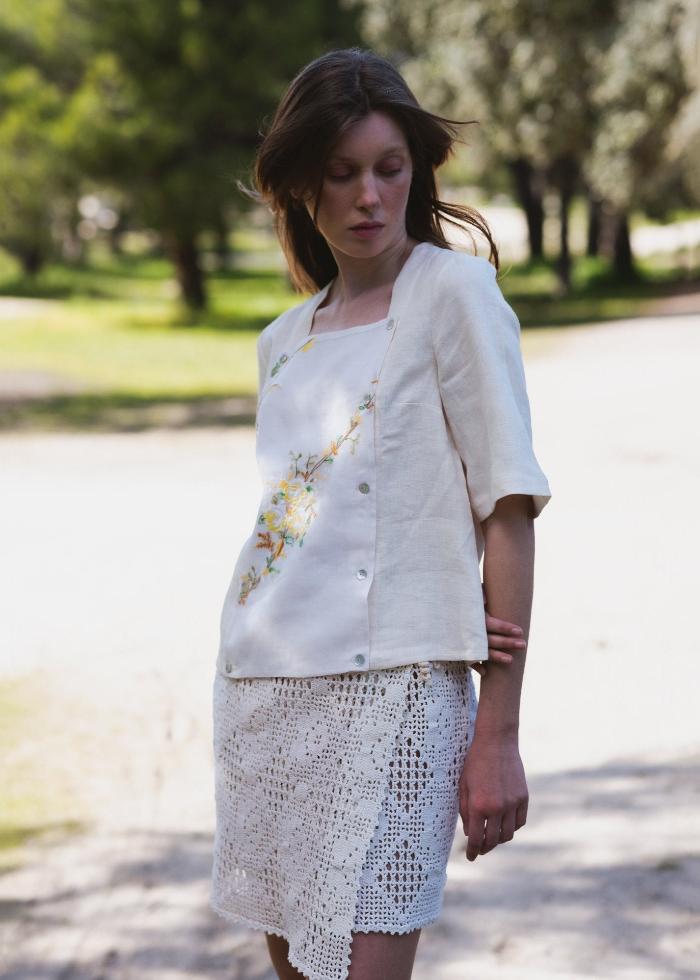 retro crocheted skirt Camillie -Majulahandmade