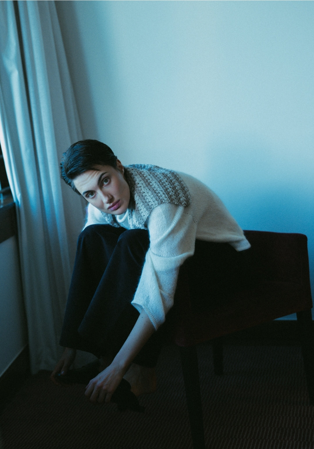 Hand-Crocheted Linen Shrug