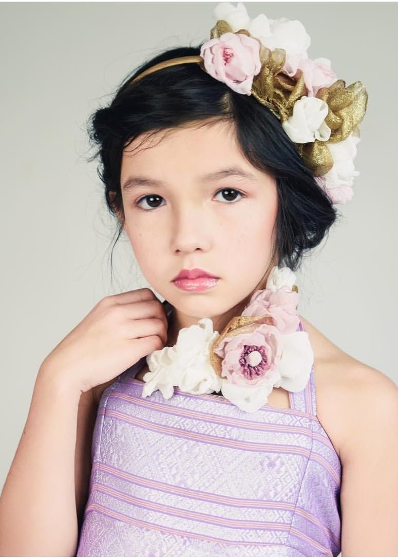 Simply pink headpiece - MajulaHandmade