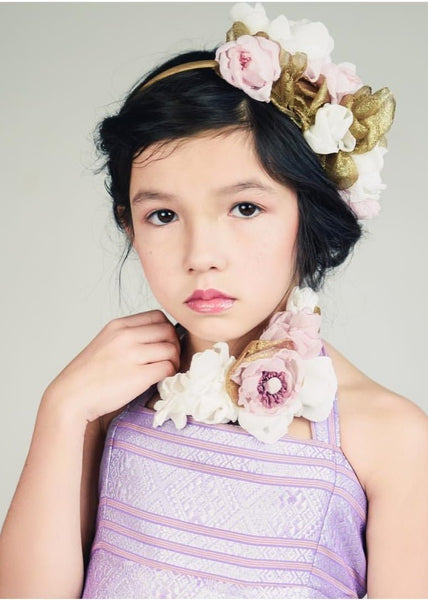 Simply pink headpiece - MajulaHandmade