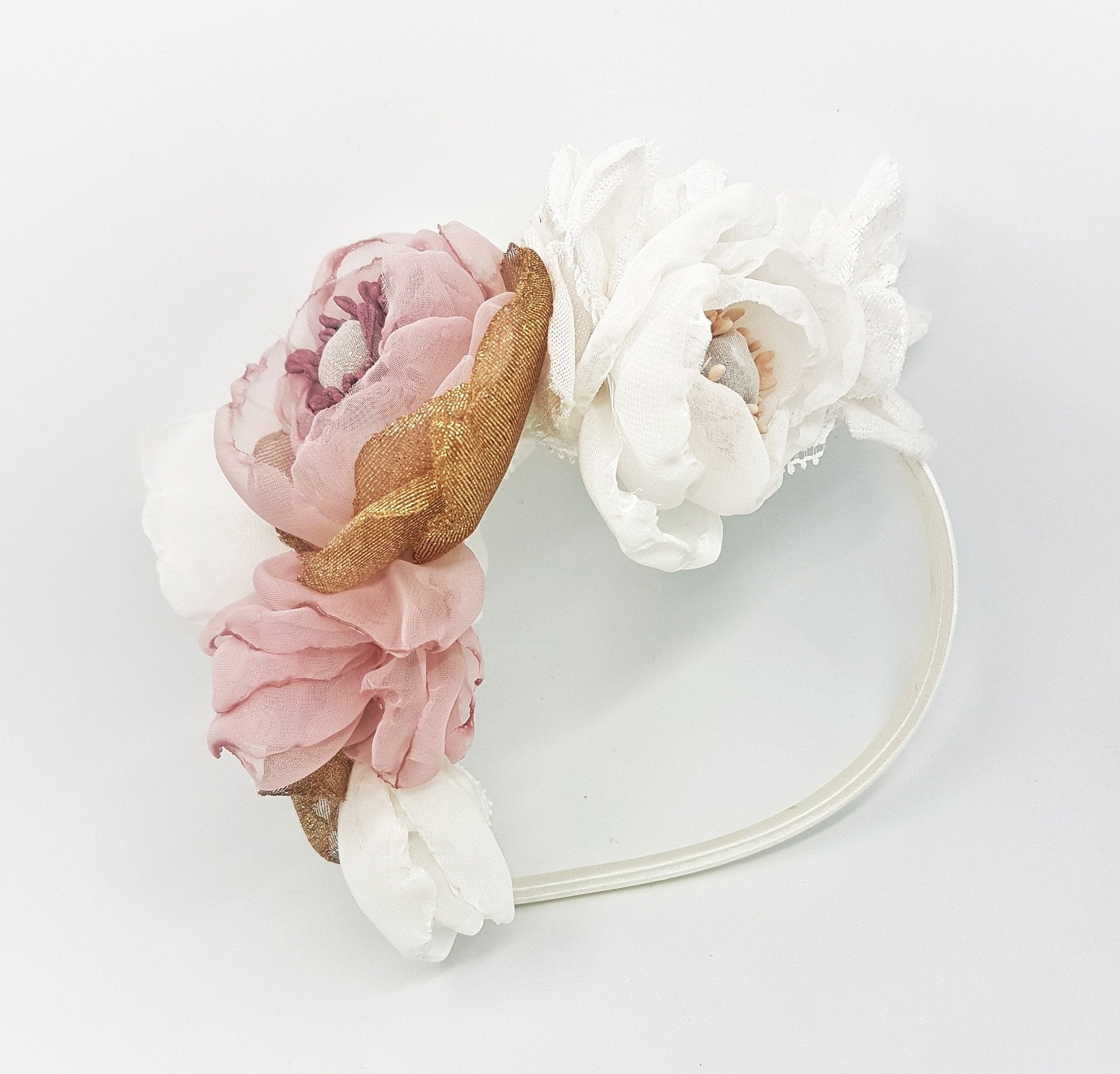 Simply pink headpiece - MajulaHandmade
