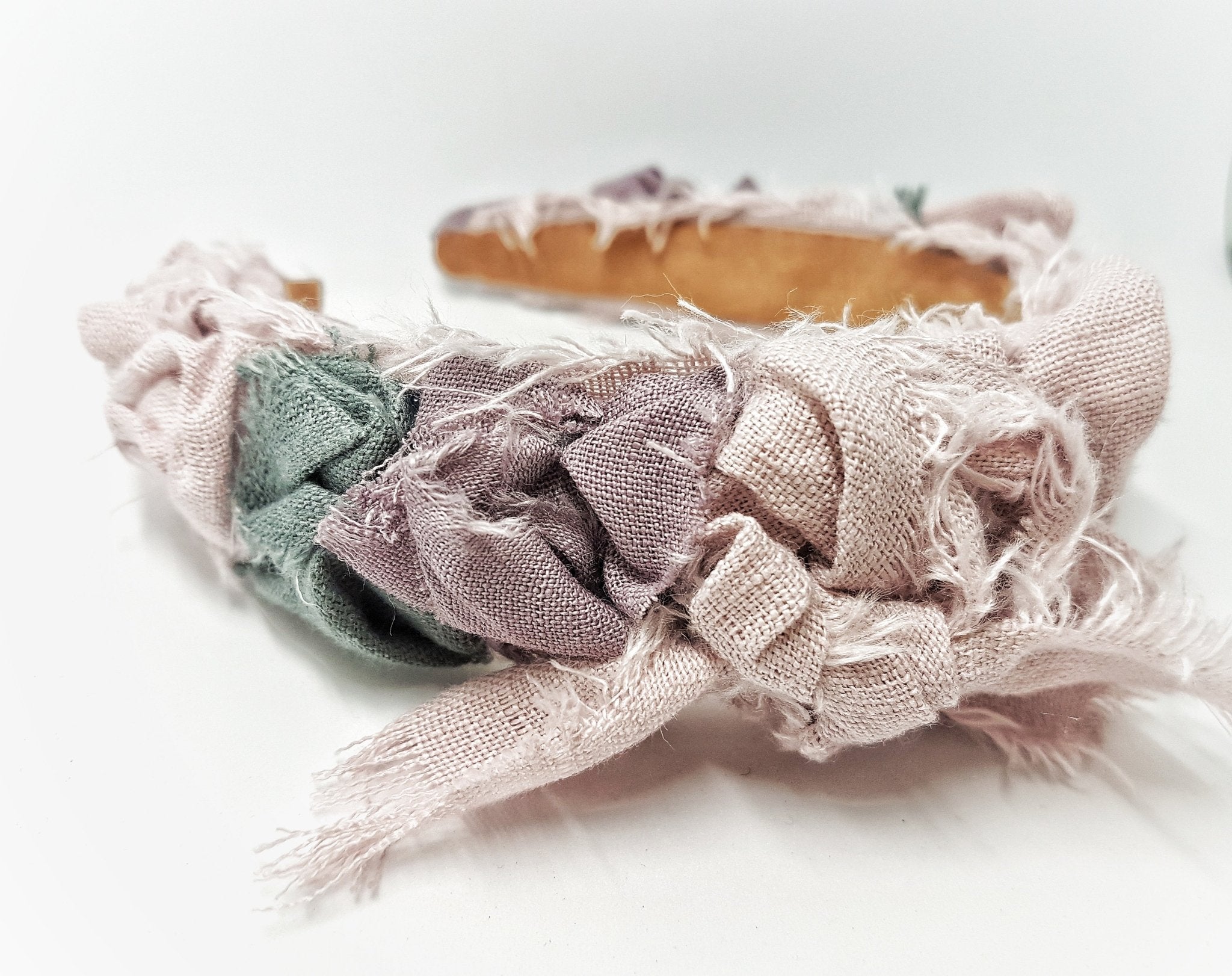 The shabby chic linen headband - MajulaHandmade