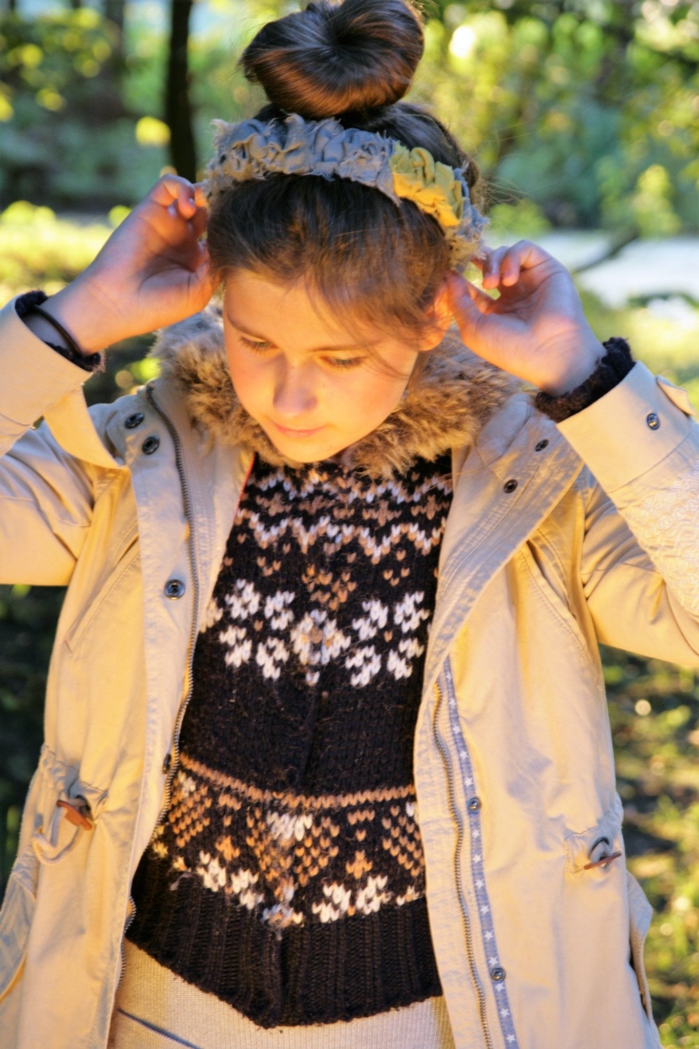 The shabby chic linen headband - MajulaHandmade
