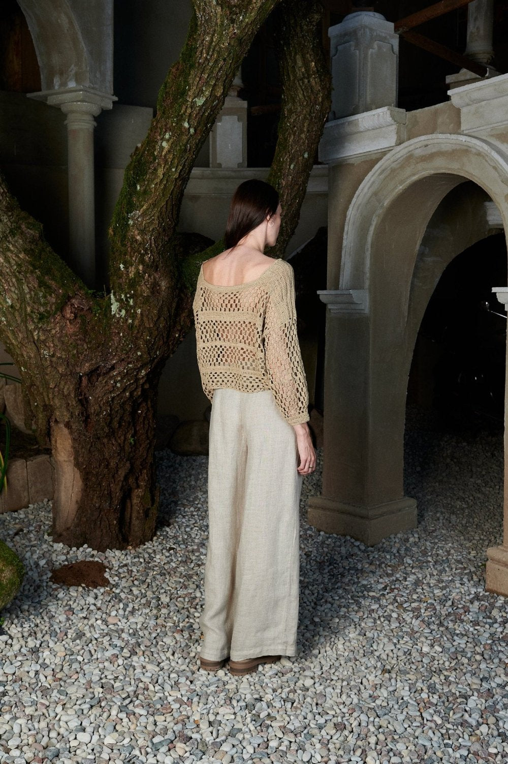 Wide leg linen pants - IRIS - MajulaHandmade