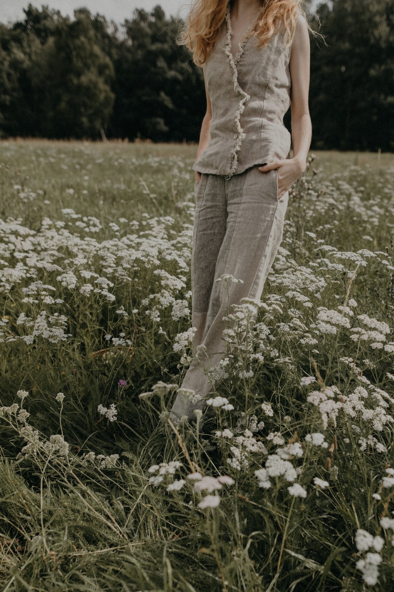 Wide leg pantsuit - Sandy - MajulaHandmade