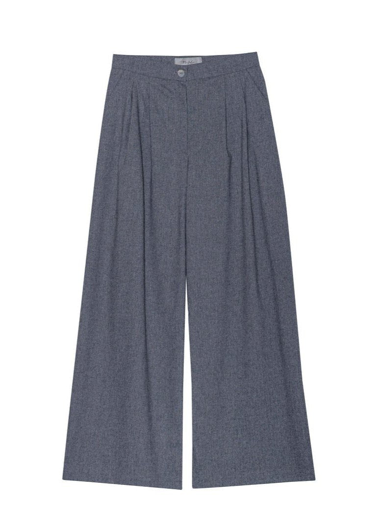 Wide leg wool pants - NAGI - MajulaHandmade
