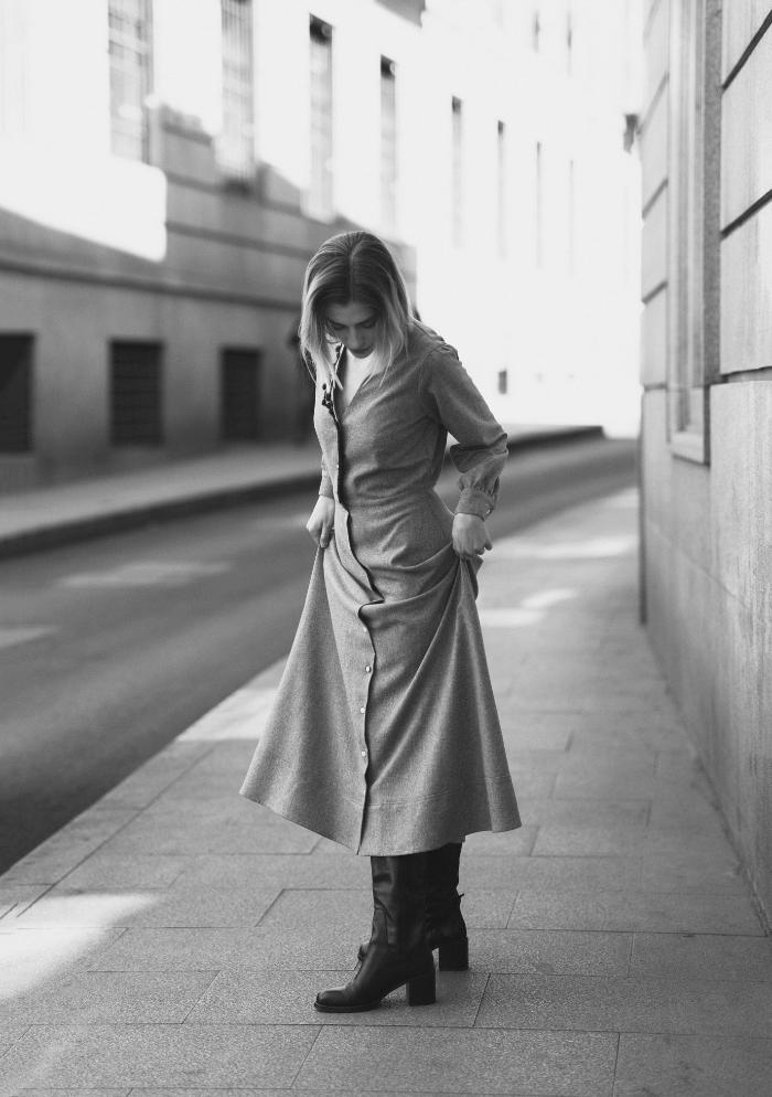 Wool dress LELIJA - MajulaHandmade