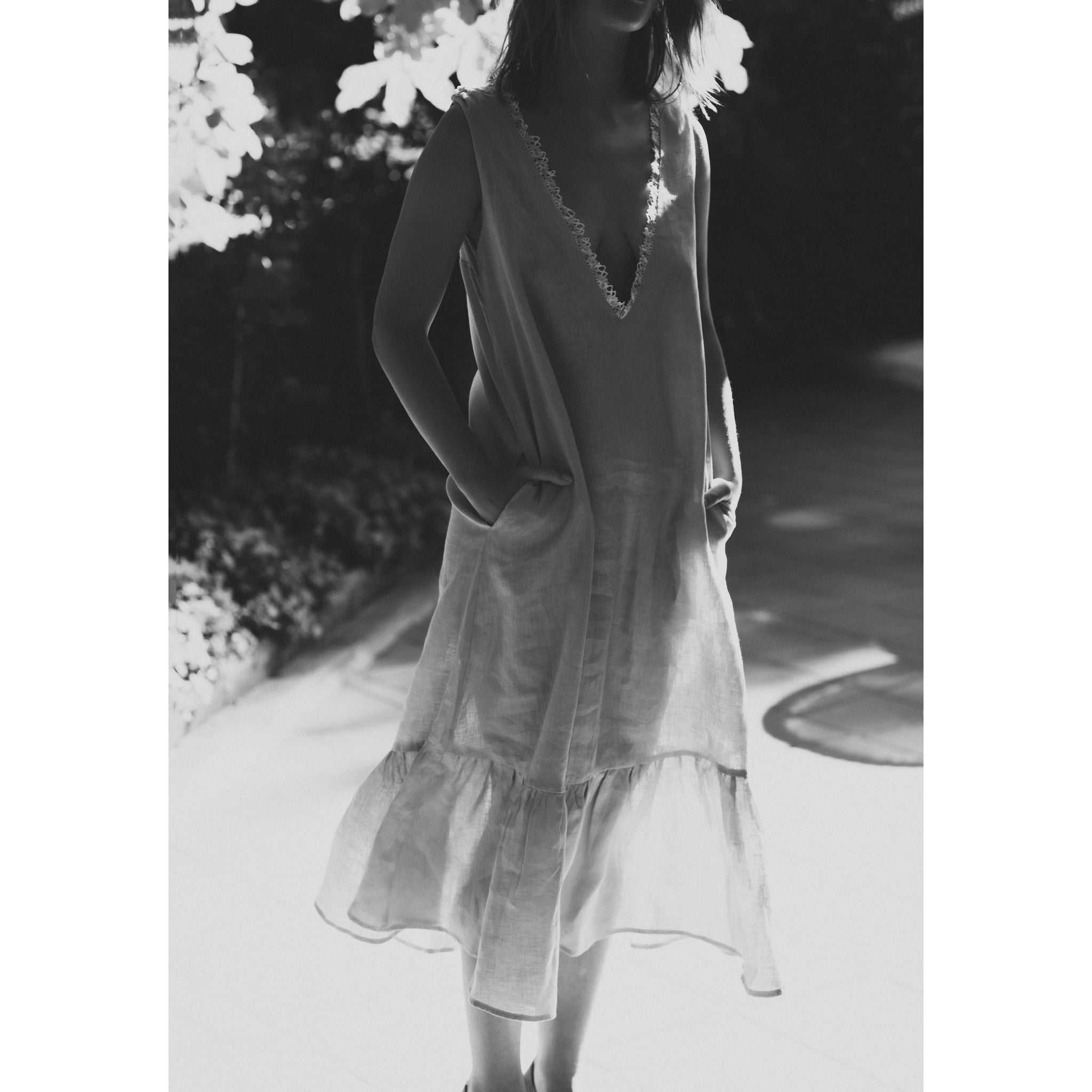 Elegant Loose-Fit Maxi Dress- STELLA-12-Majulahandmade