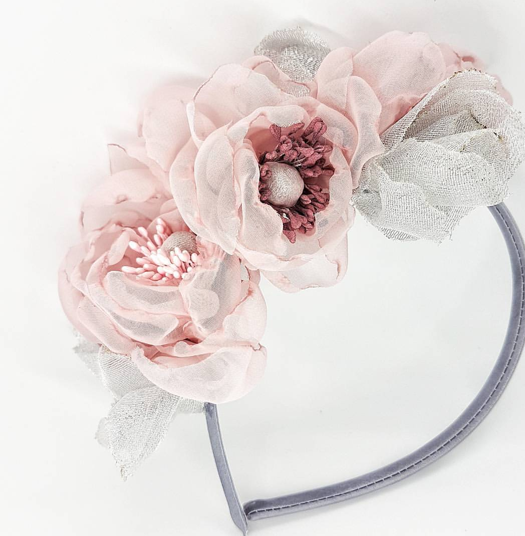 Pink roses headpiece