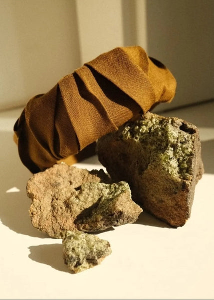 brown linen headband