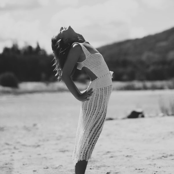 Backless crocheted  dress -Blanche Majulahandmade 1