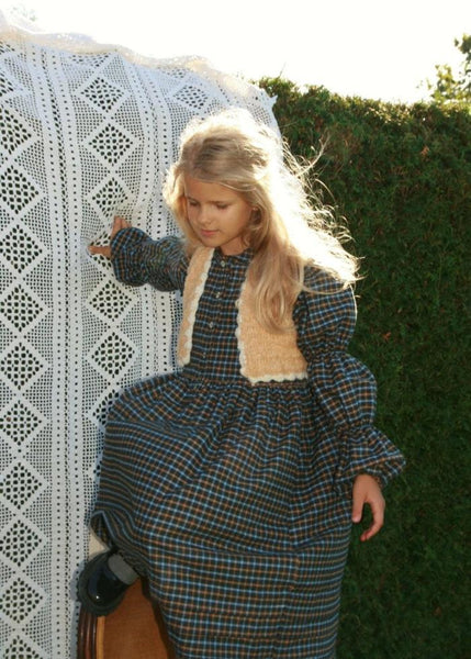 Checkered soft cotton dress - DANTE - MajulaHandmade