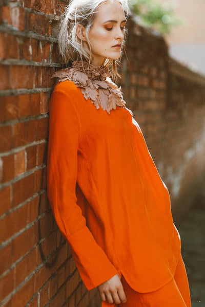 Exclusive handmade silk petal necklace - MajulaHandmade