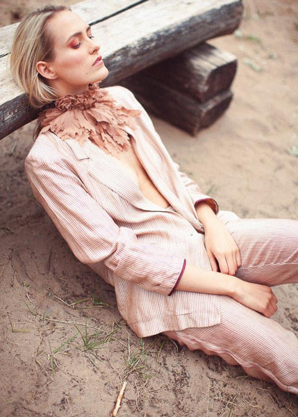 Exclusive handmade silk petal necklace - MajulaHandmade