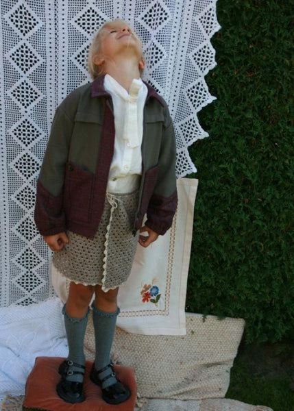 Girl's wool bomber jacket AGOTA - 1-MajulaHandmade