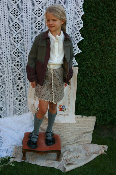 Girl's wool bomber jacket AGOTA - 1-MajulaHandmade