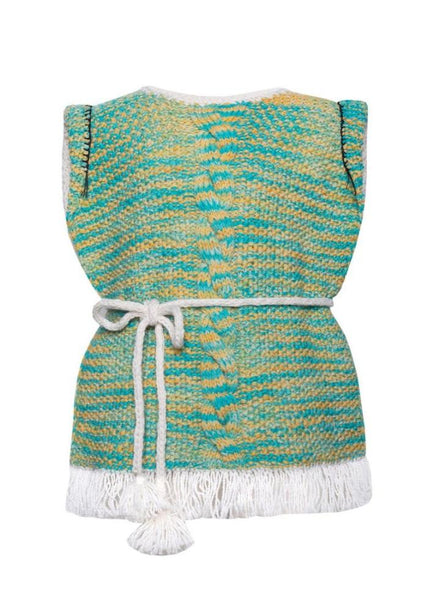 Hand - knitted soft merino wool vest - MajulaHandmade