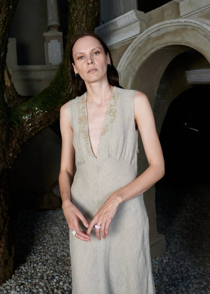 Handcrafted Linen Dress - HARMONY- MajulaHandmade