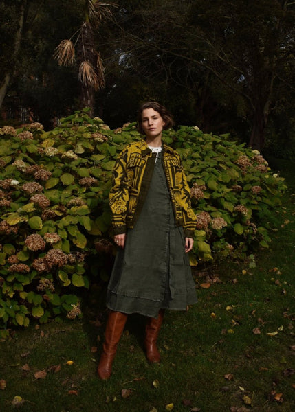 Heavyweight Wrapped Linen Dress - Meida