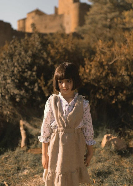 Heavyweight linen pinafore - AGNES - MajulaHandmade