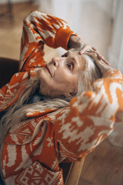 Heritage wool bomber jacket AGOTA/ ORANGE - MajulaHandmade