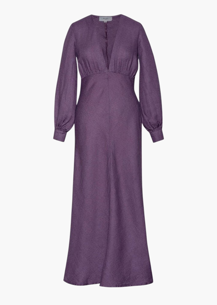 Long feminine soft linen dress - SAJA