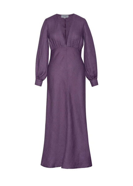 Long feminine soft linen dress - SAJA - MajulaHandmade