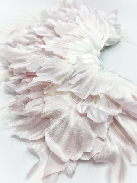 Luxury silk satin feathers hairpin - MajulaHandmade