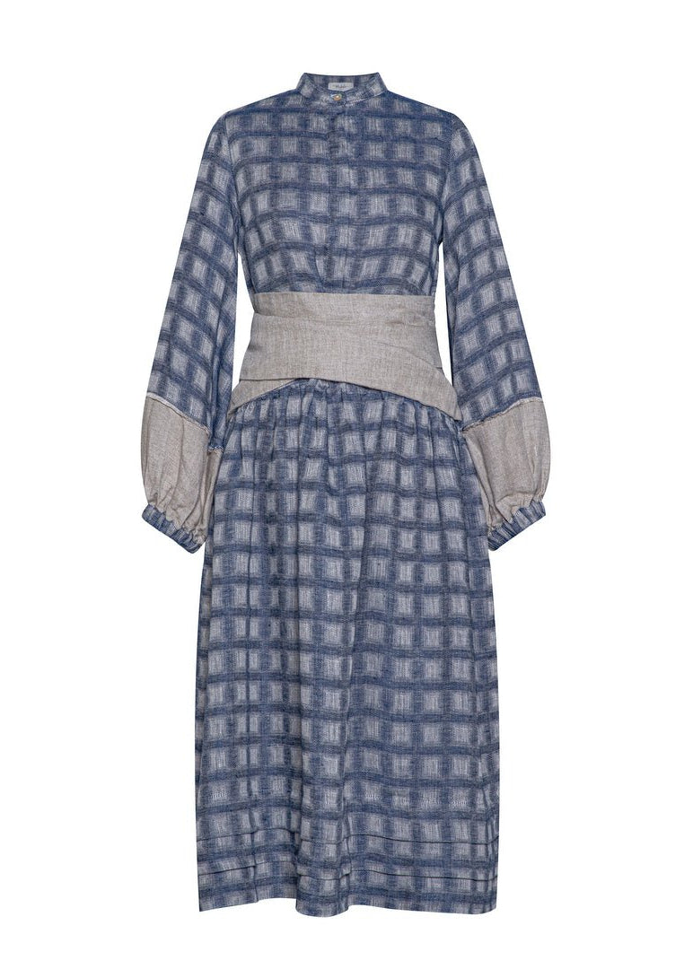Modern Romantic Plaid Linen Dress - PAULI Modern Romantic Plaid Linen Dress - PAULI