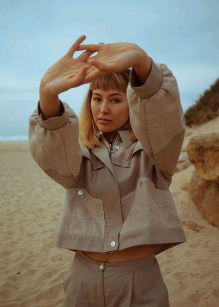 Modern retro cotton jacket - MajulaHandmade