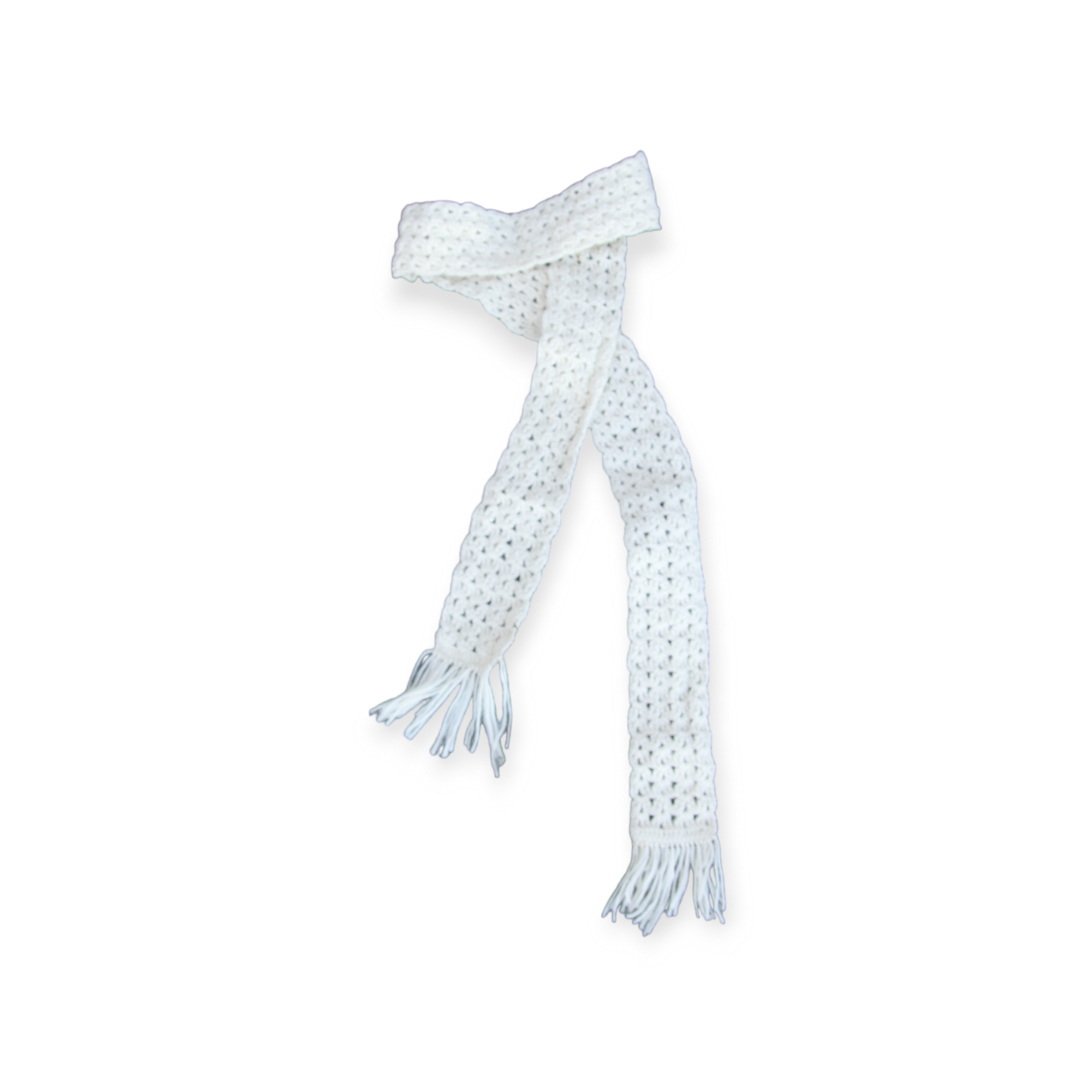 Long crocheted scarf