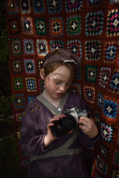 Retro-inspired flowy linen dress - MajulaHandmade