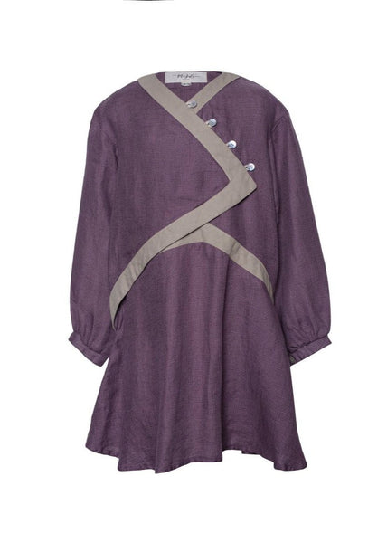 Retro-inspired flowy linen dress - MajulaHandmade