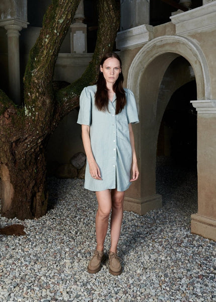 Retro Romantic Mini Shirt Dress - IVY-1- MajulaHandmade