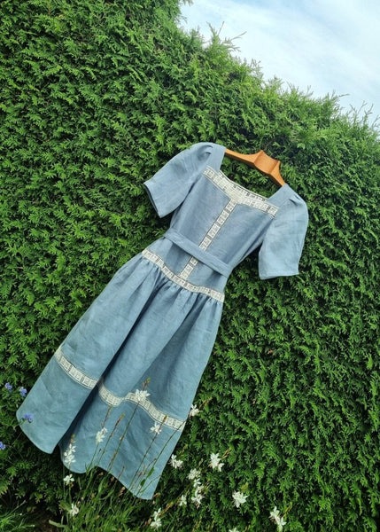 Romantic boho chic linen dress - MajulaHandmade