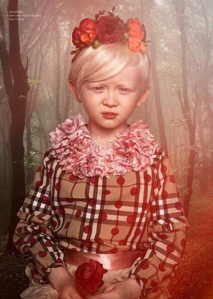 Pastel Pink Silk Flowers Necklace